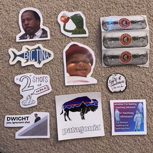 the office stickers & brand name stickers